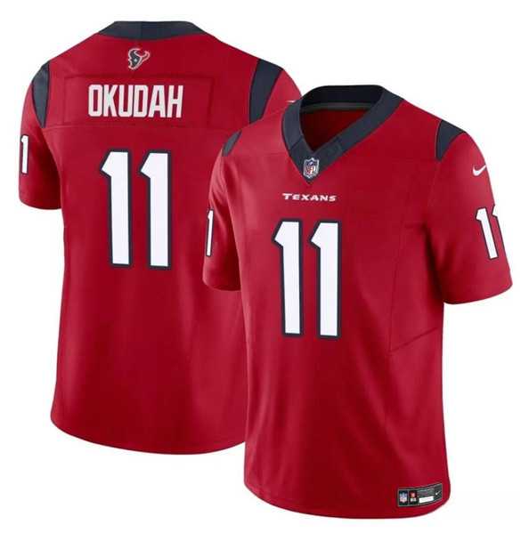 Men & Women & Youth Houston Texans #11 Jeff Okudah Red 2024 F.U.S.E. Vapor Untouchable Football Stitched Jersey->houston texans->NFL Jersey